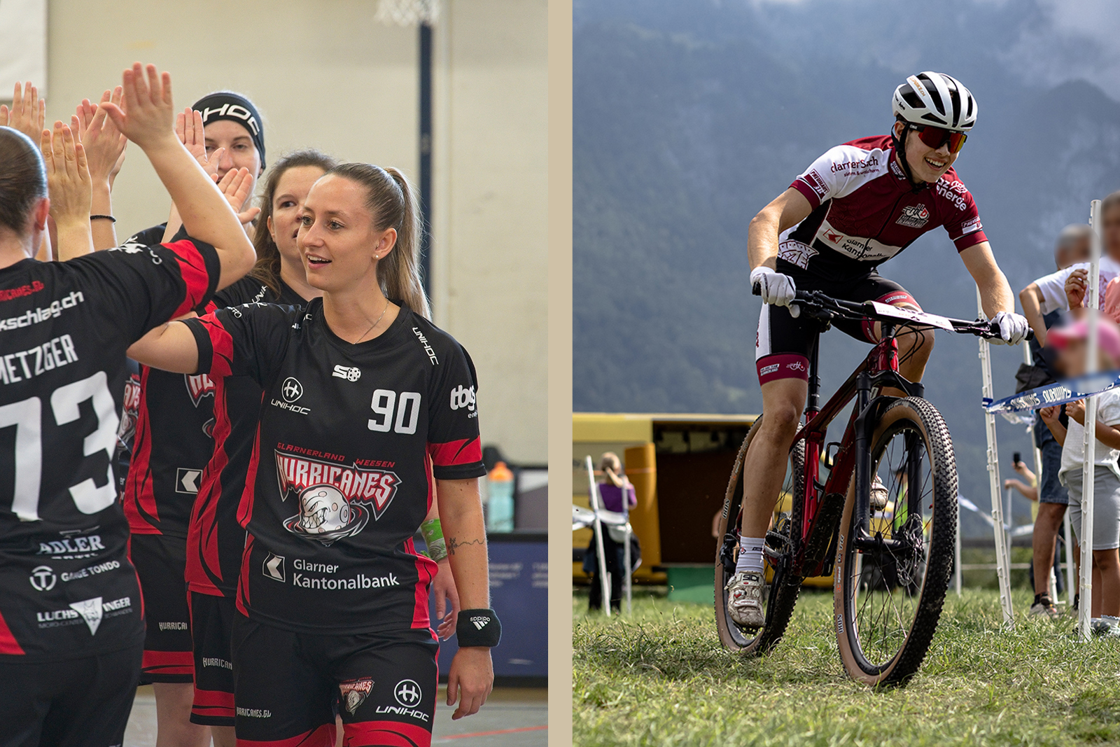 Sportvereine Hurricanes Schwanden Weesen und das Rad Bike Team Glarnerland